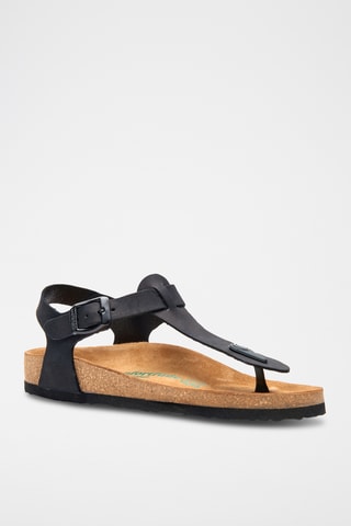 Sandalias de nobuk Gerda - Negro - Diseño ancho
