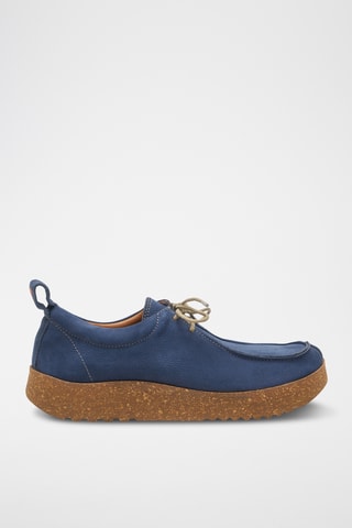 Derbies de nobuk Wandell - Azul cobalto - Diseño normal