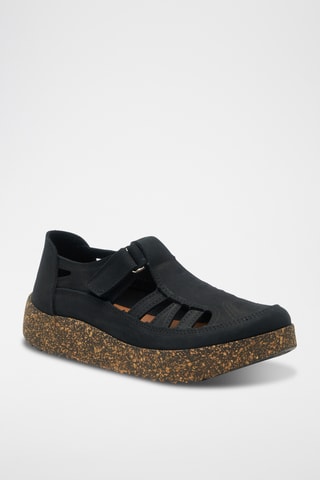Sandalias de nobuk Hilda - Negro - Diseño normal