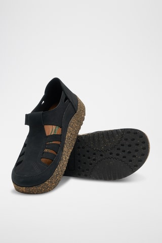 Sandalias de nobuk Hilda - Negro - Diseño normal