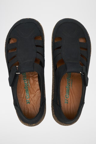 Sandalias de nobuk Hilda - Negro - Diseño normal