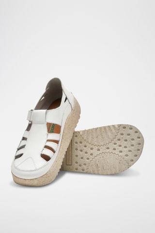 Sandalias de piel Hilda - Blanco - Diseño normal