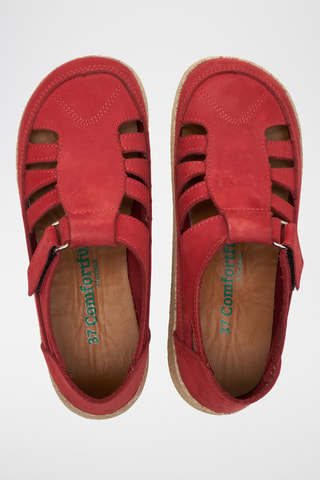 Sandalias de nobuk Hilda - Rojo - Diseño normal