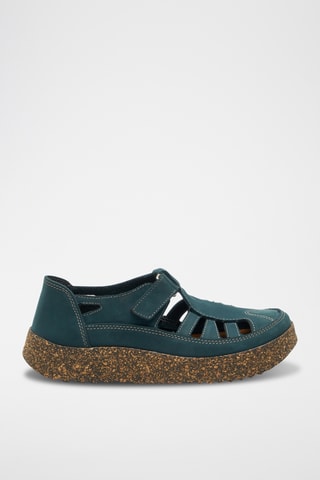 Sandalias de nobuk Hilda - Azul marino - Diseño normal
