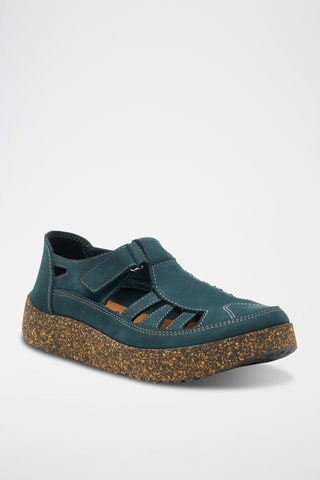 Sandalias de nobuk Hilda - Azul marino - Diseño normal