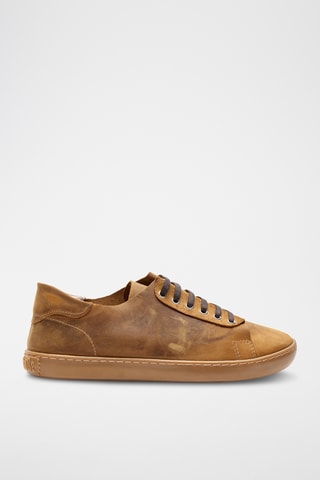 Zapatillas de piel Ozi - Marrón claro - Diseño normal