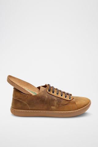 Zapatillas de piel Ozi - Marrón claro - Diseño normal