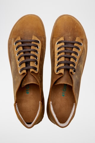 Zapatillas de piel Ozi - Marrón claro - Diseño normal
