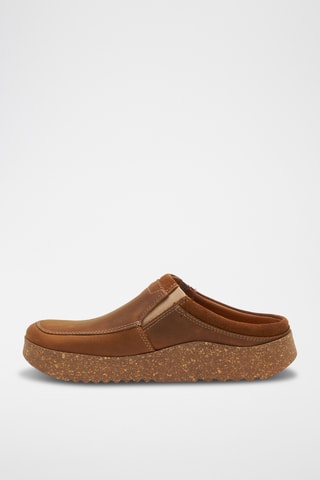Zuecos de piel Stark - Marrón - Diseño normal