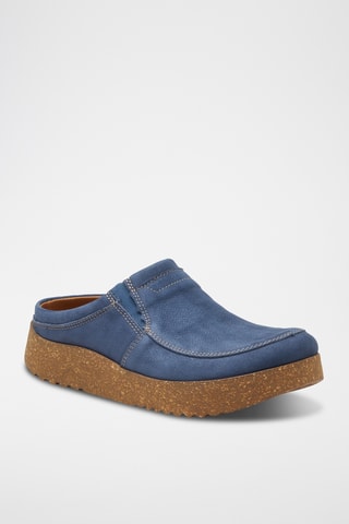 Zuecos de nobuk Stark - Azul cobalto - Diseño normal