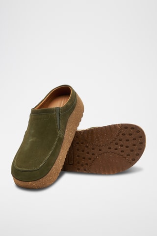 Zuecos de nobuk Stark - Verde - Diseño normal