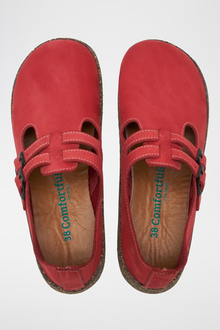 Salomés de nobuk Rudy - Rojo - Diseño normal