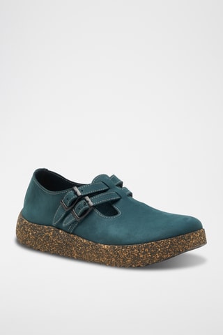 Salomés de nobuk Rudy - Azul marino - Diseño normal