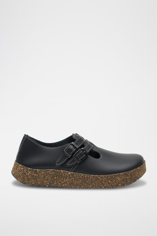 Salomés de piel napa Rudy - Negro - Diseño normal