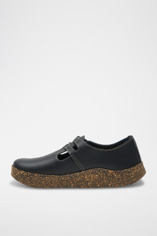 Salomés de piel napa Rudy - Negro - Diseño normal
