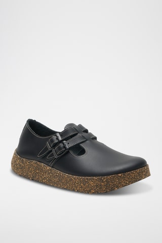 Salomés de piel napa Rudy - Negro - Diseño normal