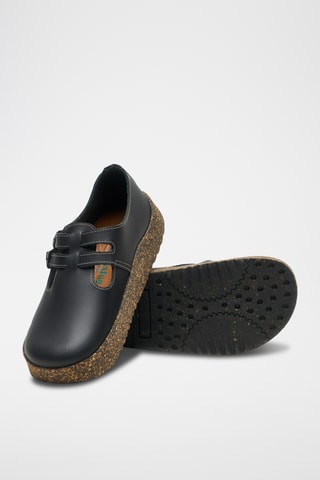 Salomés de piel napa Rudy - Negro - Diseño normal