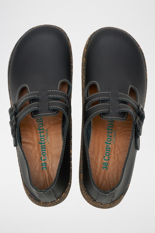 Salomés de piel napa Rudy - Negro - Diseño normal