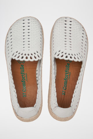 Slippers de piel Karin - Blanco - Diseño normal