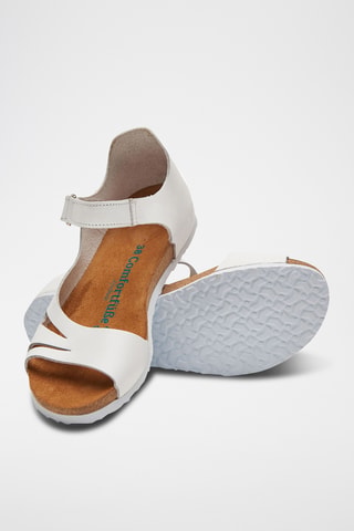 Sandalias de piel Daisy - Blanco - Diseño estrecho