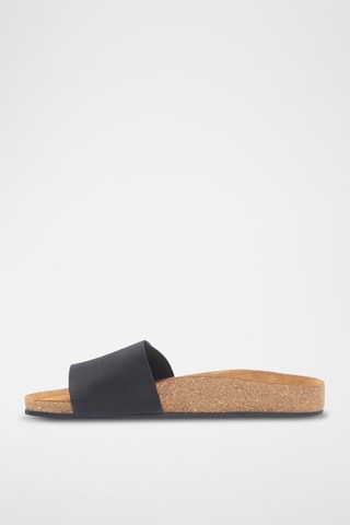 Sandalias de nobuk Odella - Negro - Diseño ancho