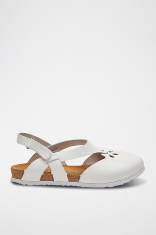 Sandalias de piel napa Megan - Blanco - Diseño estrecho