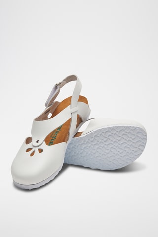 Sandalias de piel napa Megan - Blanco - Diseño estrecho