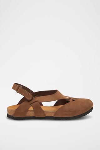 Sandalias de nobuk Megan - Marrón - Diseño estrecho
