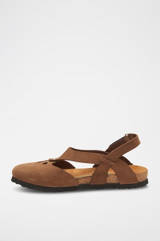 Sandalias de nobuk Megan - Marrón - Diseño estrecho