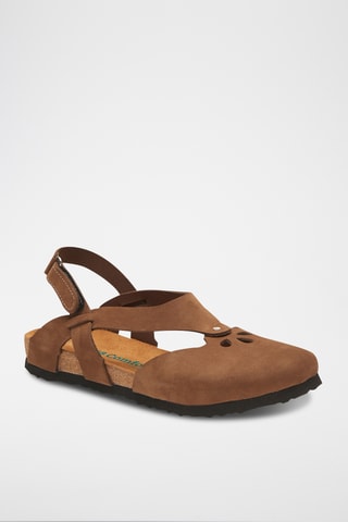 Sandalias de nobuk Megan - Marrón - Diseño estrecho