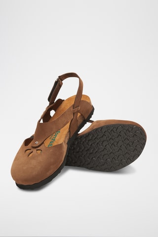 Sandalias de nobuk Megan - Marrón - Diseño estrecho