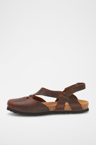 Sandalias de piel Megan - Marrón - Diseño estrecho