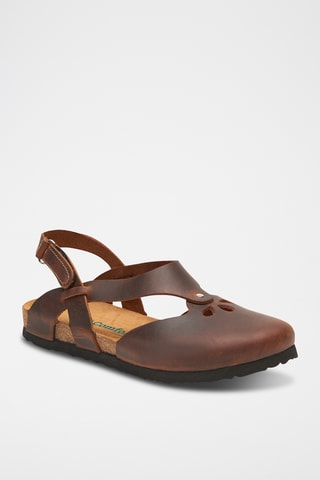 Sandalias de piel Megan - Marrón - Diseño estrecho