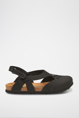 Sandalias de nobuk Megan - Negro - Diseño estrecho