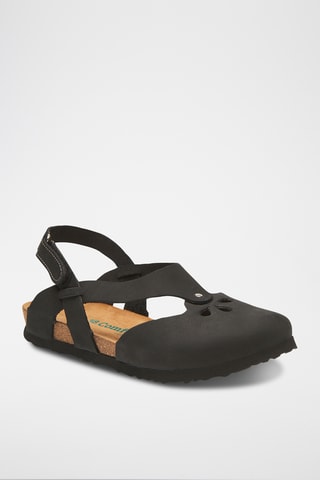 Sandalias de nobuk Megan - Negro - Diseño estrecho
