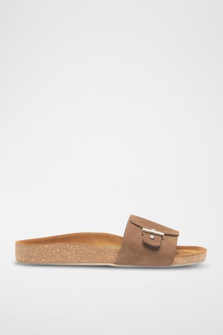 Sandalias de nobuk Odella - Beige - Diseño ancho