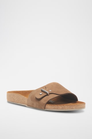 Sandalias de nobuk Odella - Beige - Diseño ancho