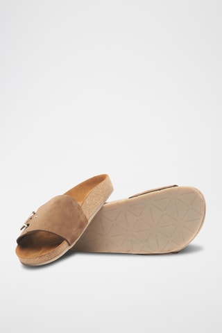 Sandalias de nobuk Odella - Beige - Diseño ancho
