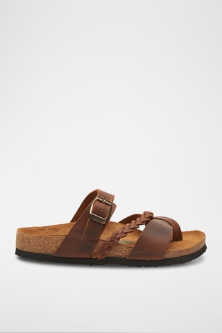 Sandalias de piel Campbell - Marrón - Diseño ancho