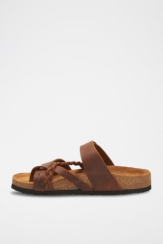 Sandalias de piel Campbell - Marrón - Diseño ancho