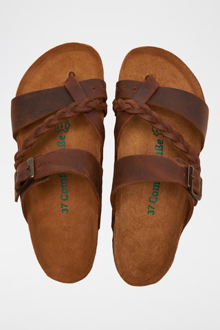 Sandalias de piel Campbell - Marrón - Diseño ancho