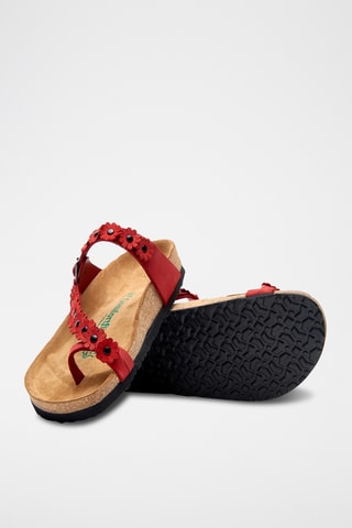 Sandalias de nobuk Ilva - Rojo - Diseño ancho