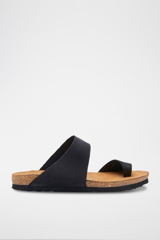 Sandalias de nobuk Nicole - Negro - Diseño estrecho