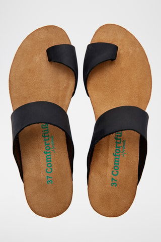 Sandalias de nobuk Nicole - Negro - Diseño estrecho