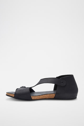 Sandalias de nobuk Lorah - Negro - Diseño estrecho