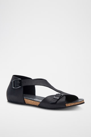 Sandalias de nobuk Lorah - Negro - Diseño estrecho