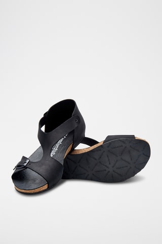 Sandalias de nobuk Lorah - Negro - Diseño estrecho