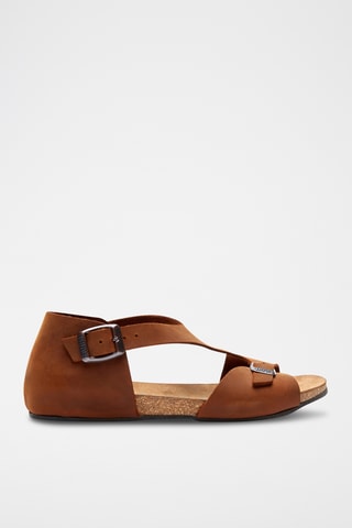 Sandalias de piel Lorah - Marrón - Diseño estrecho