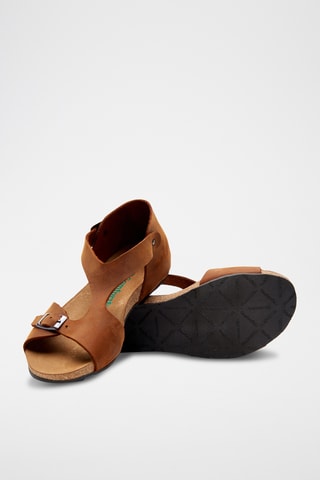 Sandalias de piel Lorah - Marrón - Diseño estrecho