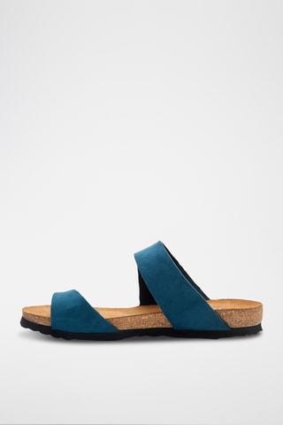 Sandalias de nobuk Nicole - Azul marino - Diseño estrecho